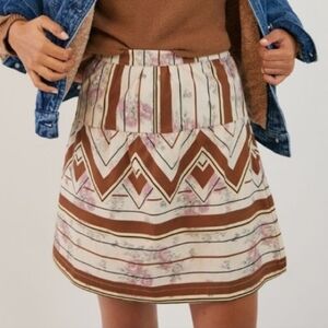 NWT Anthropologie Tiny Size Small Brown and Cream Women's Skirt